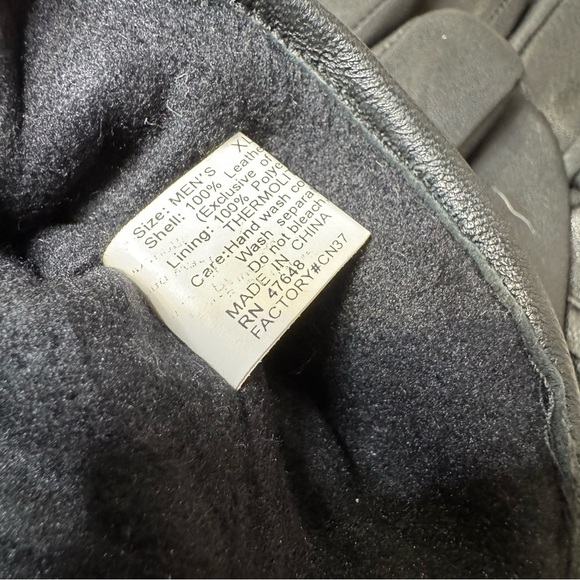 NWT DuPont Thermolite Active Black Leather Gloves Men's Black Lined - Size XL - Picture 6 of 6